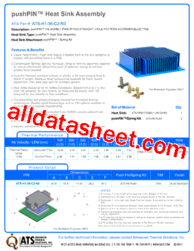 ATS-H1-36-C2-R0 Datasheet PDF - Advanced Thermal Solutions, Inc.