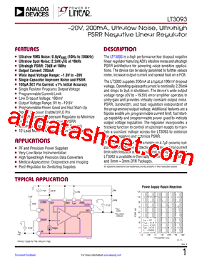 LT3093 Datasheet PDF - Analog Devices