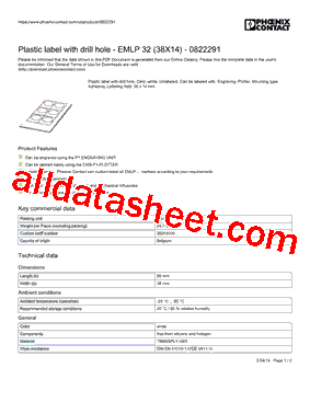 0822291 Datasheet PDF - PHOENIX CONTACT
