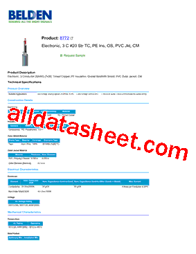8772 Datasheet PDF - Belden Inc.