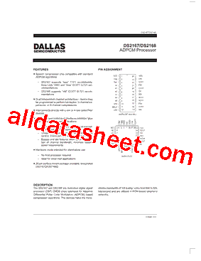 DS2167 Datasheet PDF - Maxim Integrated Products