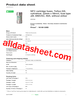 DF2FA50 Datasheet PDF - Schneider Electric
