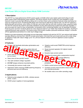IW1707 Datasheet PDF - Renesas Technology Corp