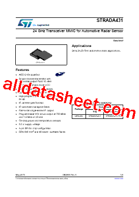 STRADA431 Datasheet PDF - STMicroelectronics