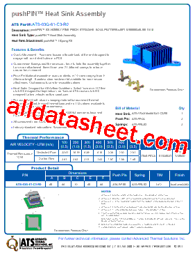 ATS-03G-61-C3-R0 Datasheet PDF - Advanced Thermal Solutions, Inc.