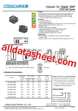 CPD1480 Datasheet PDF - Shenzhen Codaca Electronic Co.,Ltd