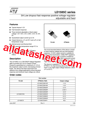 LD1585CD2M-R Datasheet PDF - STMicroelectronics