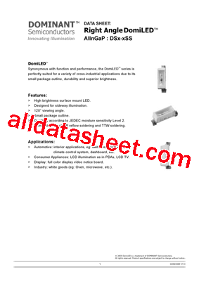 DSR-CSS-R2 Datasheet PDF - DOMINANT Semiconductors