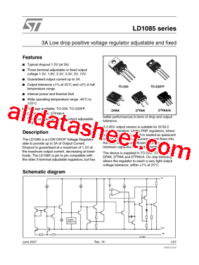 LD1085CDT-R Datasheet PDF - STMicroelectronics