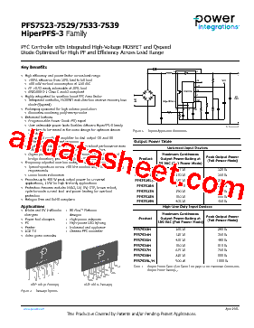 PFS7525L/H Datasheet PDF - Power Integrations, Inc.
