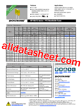 MF-RX075/72 Datasheet PDF - Bourns Electronic Solutions