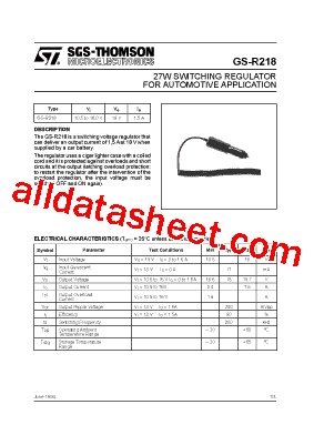 GS-R218 Datasheet PDF - STMicroelectronics