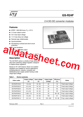 GS-R24F Datasheet PDF - STMicroelectronics
