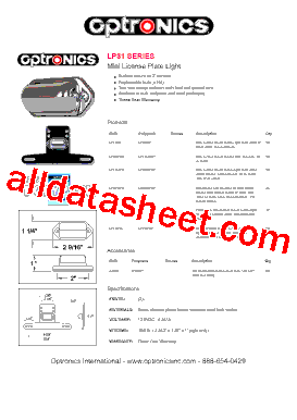 LP31 Datasheet PDF - Optronics International