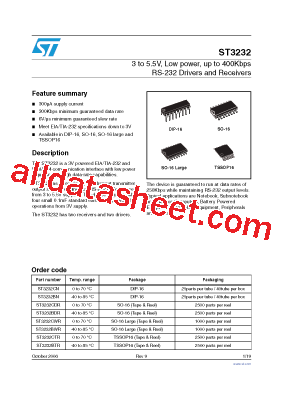 ST3232BWR Datasheet PDF - STMicroelectronics