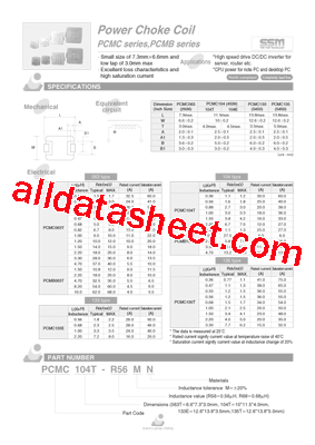 PCMC135T-R56MN Datasheet PDF - List of Unclassifed Manufacturers