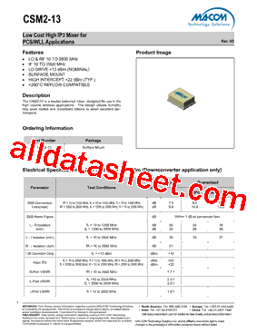 CSM2-13 Datasheet PDF - M/A-COM Technology Solutions, Inc.