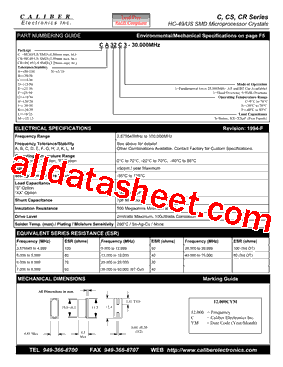 CSC32C3 Datasheet PDF - Caliber Electronics Inc.