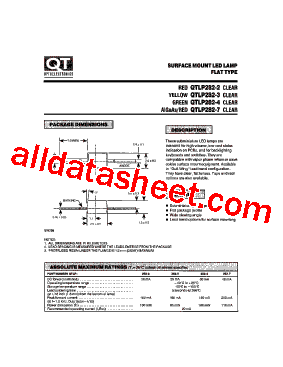 QTLP282-2 Datasheet PDF - QT Optoelectronics