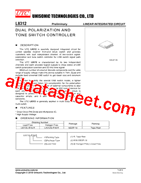 L8312G-R16-R Datasheet PDF - Unisonic Technologies
