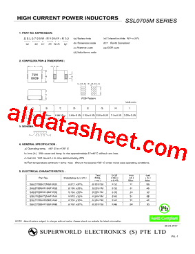 SSL0705M-R10MF-R46 Datasheet PDF - Superworld Electronics