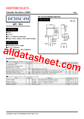 DF20SC4M Datasheet PDF - Shindengen Electric Mfg.Co.Ltd