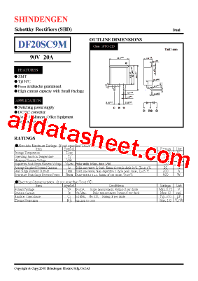 DF20SC9M Datasheet PDF - Shindengen Electric Mfg.Co.Ltd