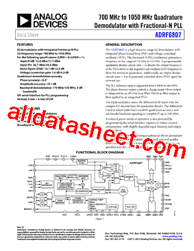 ADRF6807ACPZ-R7 Datasheet PDF - Analog Devices