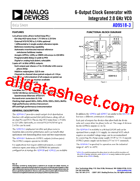 AD9518-3A-PCBZ Datasheet PDF - Analog Devices