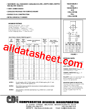 CDLL3033B Datasheet PDF - Compensated Deuices Incorporated