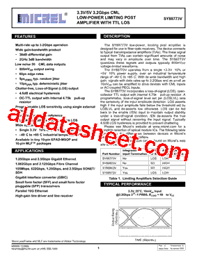SY88823V Datasheet PDF - Micrel Semiconductor