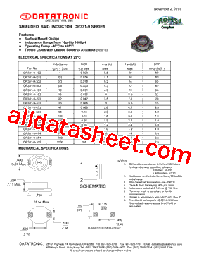 DR331-9-102 Datasheet PDF - Datatronic Distribution, Inc.