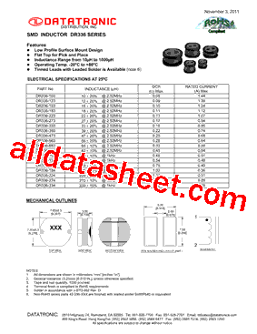 DR336-103 Datasheet PDF - Datatronic Distribution, Inc.