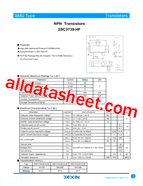 2SC3739-B13-HF Datasheet PDF - Guangdong Kexin Industrial Co.,Ltd