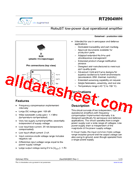 RT2904WH Datasheet PDF - STMicroelectronics