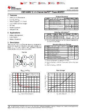 CSD13306W Datasheet PDF - Texas Instruments