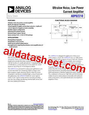 ADPD2210ACPZ-R7 Datasheet PDF - Analog Devices
