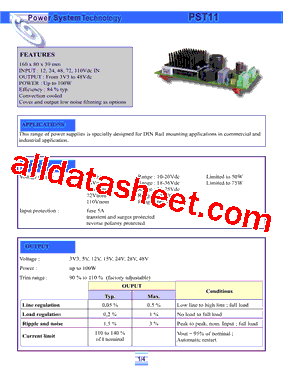 PST11 Datasheet PDF - Power System Technology