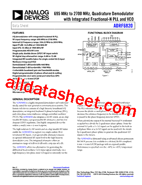 ADRF6820ACPZ-R7 Datasheet PDF - Analog Devices