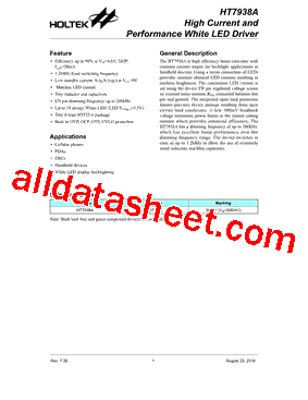 HT7938A Datasheet PDF - Holtek Semiconductor Inc